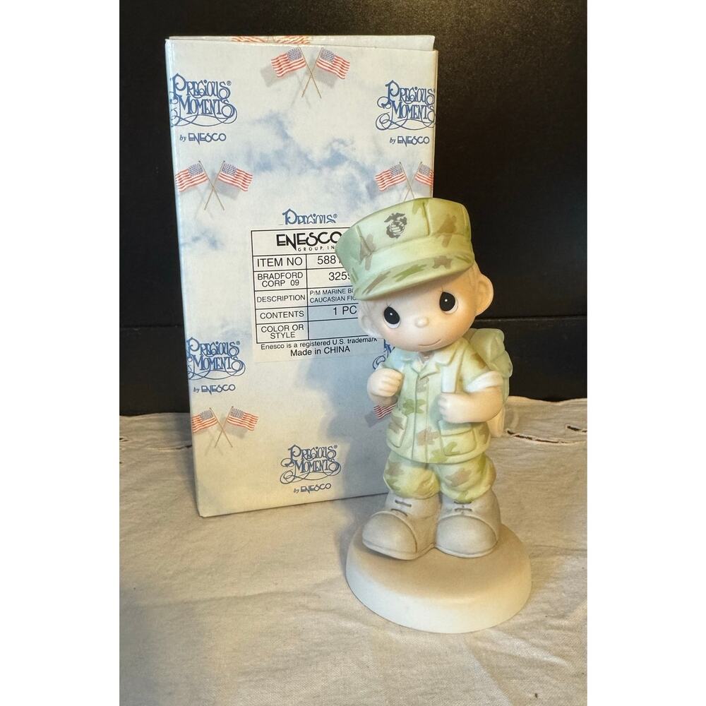 Vintage 1999 Precious Moments I'm Proud to Be An American Figurine 588113HD